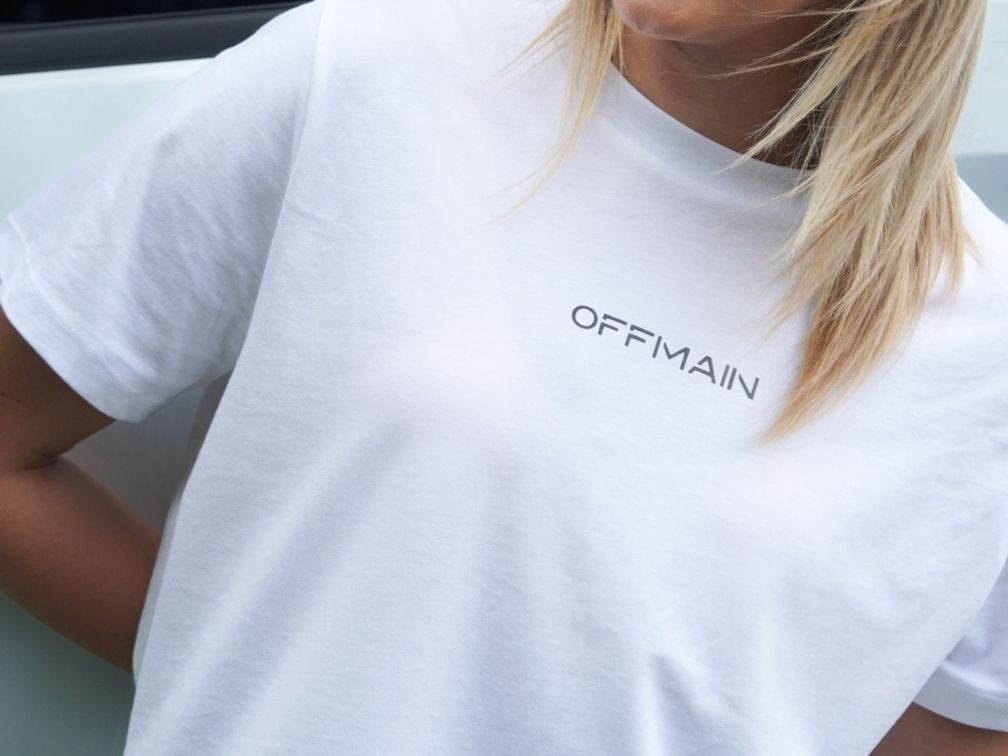 OFFMAIN - Womens Box Fit White Tee