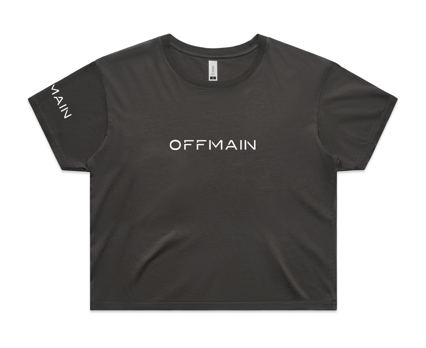 OFFMAIN Cropped Tee - Charcoal